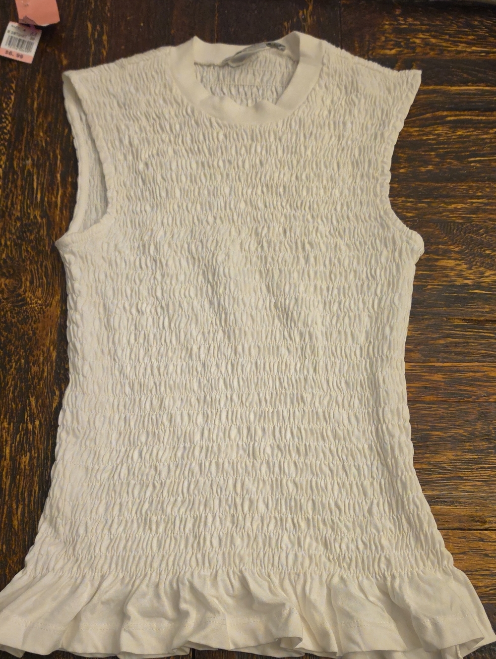 AllSaints Smocked Mini Dress in White Size Medium NWT